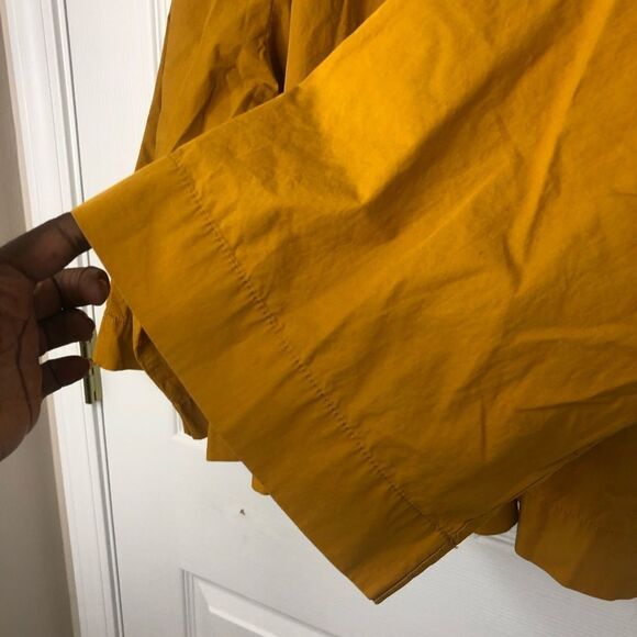 Madewell yellow long wide sleeve smock style tunic top, size medium. - Picture 12 of 13